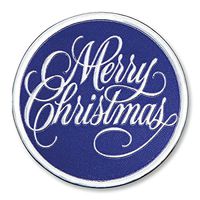 Merry Christmas Embossed Foil Seals, 48 Count (Blue)