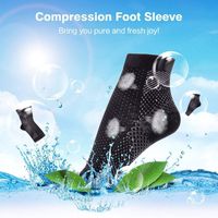 LZLAN Men Women Feet Heel Ankles Compression Sock Anti Fatigue Varicose Feet Sleeve (Black,One Size)