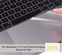 MMDW Clear Matte Anti-Scratch Trackpad Protector Cover Skin MacBook Pro 15.4" Retina Display A1398 (2015 Older Version),2-Pack