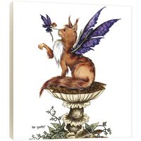 Tree-Free Greetings Be Good Cat and Fairy EcoArt Wall Plaque, 11.2 x 0.5 x 11.2 Inches (AP83610)