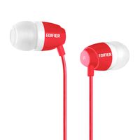 Edifier H210 in-Ear Headphones - Hi-Fi Stereo Earbuds Headphone for Music, Podcasts and Audiobooks - Red