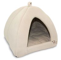 Best Pet SuppliesPet Tent-Soft Bed for Dog and Cat by Best Pet Supplies - Beige Corduroy, 16" x 16" x H:14"