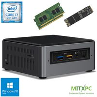 Intel BOXNUC7i7BNH Core i7-7567U NUC Mini PC w/ 32GB DDR4, 512GB NVMe M.2 SSD, Windows 10 Home - Configured and Assembled by MITXPC