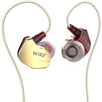 WRZ X6 Earphones in Ear Headphones Wired Earbuds Noise Isolating Bass Stereo Headsets with Microphone Remote Volume Control for iOS Android Smartphone Cellphones Laptop Tablet PC Computer - Gold