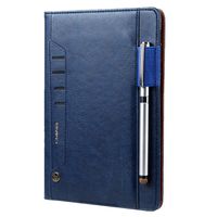Samsung Tab A 10.1 Case Book Cover,MeiLiio Premium PU Leather Case with Business Card Slot Pen Elastic Band Slim Fit Stand Cover Smart Case for Samsung Galaxy Tab A 10.1 SM-T580/SM-T585 Tablet (Blue)