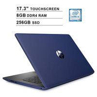 2020 Newest HP Pavilion 17.3 Inch Touchscreen Laptop (Intel 4-Core i5-8265U up to 3.9GHz, 8GB DDR4 RAM, 256GB SSD, Intel UHD 620, WiFi, Bluetooth, HDMI, Webcam, DVD, Windows 10 Home) (Blue)