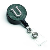 Caroline's Treasures CJ2010-UBR Letter U Back to School Initial Retractable Badge Reel, Belt Clip, Multicolor