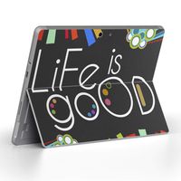 igsticker Ultra Thin Premium Protective Back Stickers Skins Universal Tablet Decal Cover for Microsoft Surface Go (2018) 008927 Colorful　Black　Black