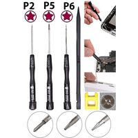 Pentalobe Screwdriver Set - Professional Mac Tool Kit with P2, P5, P6 Precision 5-Point Star Screwdrivers - Easily Open and Repair MacBook Pro, Air and iPhone 4s to 7 Plus