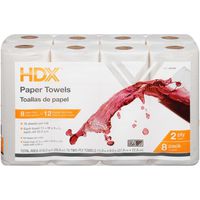 HDX Paper Towels 2-ply 8 Pack