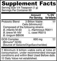 Jarrow Formulas Jarro-Dophilus Baby, Supports Intestinal Health for Babies 3 Months to 4 Years in Age, 3 Billion Cells, 60 Servings