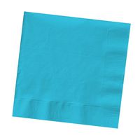 50-Count Touch of Color 3-Ply Paper Beverage Napkins, Bermuda Blue