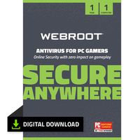 Webroot Antivirus Protection and Internet Security Software for PC Gamers | 1 Year | 1 Device | PC Download