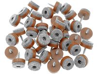 40pcs Furniture Glide,Screw-on Felt Pad Slider Floor Protector for Wooden Leg Feet of Chair Table Sofa(Φ28mm or 1.1",Brown)