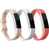 RedTaro Bands Compatible with Fitbit Alta HR/Alta-Pack of 3(White,Pink,Coral) Large,Adjustable Replacement Accessory Bands/Straps for Fitbit Alta HR/Alta for Women/Men(no Fitbit Fitness Tracker)