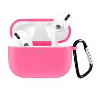 QIENGO Compatible for Airpods Pro Silicone Case Cover with Keychain, Scratchproof & Shockproof Protective Cover Compatible for Airpod Pro/Airpods 3, Front LED Visible