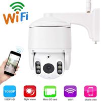 Outdoor IP Camera, 1080P FHD 5X Optical Zoom CCTV Security PTZ Camera with 2-Way Audio, HD Night Vision, PIR Motion Detection, Remote Control APP - Cloud Storage Available(US Plug)