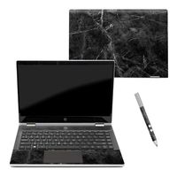 Mightyskins Skin Compatible with Hp Pavilion X360 14" (2018) - Black Marble | Protective, Durable, and Unique Vinyl Decal Wrap Cover | Easy to Apply, Remove, and Change Styles | Made in The USA