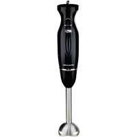 Ovente Immersion Hand Blender with Brushed Stainless Steel Blades, Ergonomic Handle, Detachable Shaft, 2 Blending Speeds Stick Blender for Smoothies, Puree Baby Food and Soup, Black (HS560B)