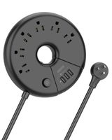 Power Strip with USB - NTONPOWER Power Strip Flat Plug, 6 Outlets 3 USB Ports Desktop Charging Station, 6ft Heavy-Duty Extension Cord, 15A Circuit Breaker, Wall Mount, for Home, Office and Dorm Room