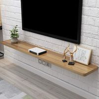 Floating Shelf Wall Mounted TV Shelves Modern TV Stand Minimalist TV Cabinet 60-140cm Wall Decoration TV Console Shelves for Living Room ＆ Bedroom (Color : A, Size : 60cm)