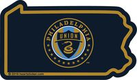 Philadelphia Union Sticker Vinyl Decal Label Stickers, Die-Cut Shape for Water Bottle Laptop Luggage Bike Laptop Car Bumper Helmet Waterproof Show Love Pride Local Spirit. MLS Soccer