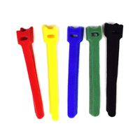 TOUHIA 6-Inch Color Reusable Fastening Cable Ties Microfiber Cloth Hook and Loop Cord Ties(50PCS)