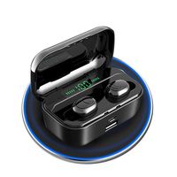 G6S Bluetooth Earbuds, Wireless Music Earbuds/Game Earphone, 8D Stereo Sound, Mini TWS, Small Charging Cabin for Portable Charger_Black