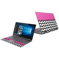 Mightyskins Skin Compatible with Lenovo Yoga 730 13" (2018) - Hot Pink Chevron | Protective, Durable, and Unique Vinyl Decal Wrap Cover | Easy to Apply, Remove, and Change Styles | Made in The USA