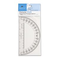 Sparco 01490 Plastic Protractor, 6-Inch Ruler Base, Clear