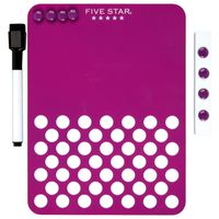 Five Star Locker Accessories, Locker Dry Erase Board + Locker Push Pin Board, Magnetic, 6" x 8", Purple (73545)