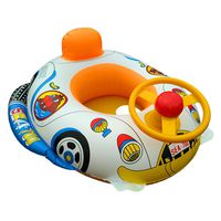 EnjoySweat Inflatable Baby Float Seat Boat Toys with Speaker Swimming Pool Car Boat Upgraded Floating Ring