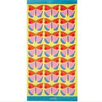 Onebycitess Beach Towel 100% Cotton 35''x70'' Soft Quick Dry Beach Blanket Bath Towel for Kids Adults(Red Butterfly)