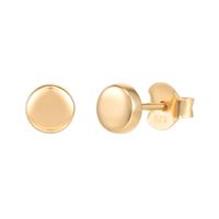 PAVOI 14K Gold Plated 925 Sterling Silver Earrings | Tiny Dot/Triangle Disc Stud Earrings | Yellow Gold Stud Earrings for Women