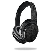 MightySkins Skin Compatible with Bose QuietComfort 35 Headphones - Black Leather | Protective, Durable, and Unique Vinyl Decal wrap Cover | Easy to Apply, Remove, and Change Styles | Made in The USA