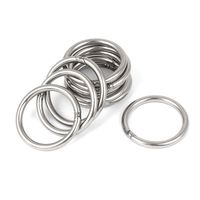 uxcell a16022600ux0048 M5 x 50mm 201 Stainless Steel Strapping Welded Round O Rings 10 Pcs Pack of 10