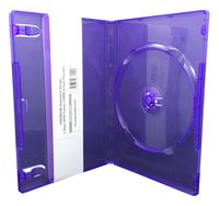 CheckOutStore (25) Premium Standard Single 1-Disc DVD Cases 14mm (Clear Purple)