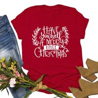 Winsummer Christmas Movie T-Shirt Women Christmas Shirt Funny Cute Graphic T-Shirt Short Sleeve Tees Tops T Shirt