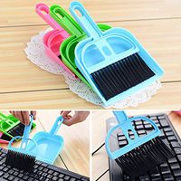 Mini Desktop Sweep Clean Tool, Cleaning Broom Brush and Dustpan Notebook Car Computer Desk Keyboard Table Cleaner Random Color (1 pc,Random)