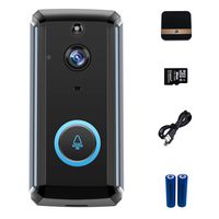 Wireless WiFi Video Doorbell, HouseMao Smart Doorbell 720P HD Cloud Storage Security Camera doorbell With PIR Motion Detection Night Vision Two-Way Talk And Real-time Video (Black)