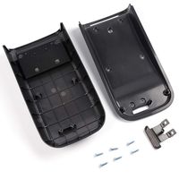 Black Center Console Lid Armrest Cover with Latch & Screws Fit for 2002-2009 Chevy Trailblazer GMC Envoy / 2002-2004 Oldsmobile Bravada OEM 25998838