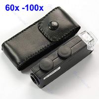 MOMU Mini Handheld 60x-100x Pocket Microscope Magnifer Loupe