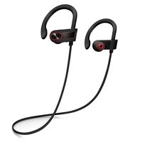 Siretek Bluetooth Headphones, Wireless Sport Earbuds w/ Mic IPX7 Waterproof Sweatproof Noise Cancelling HD Stereo Earphones for Gym Running Workout (Brushed Black Metallic)