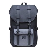 KAUKKO Laptop Outdoor Backpack Travel Hiking Camping Rucksack Casual College Daypack Fits 15" (5-5Blackgrey)
