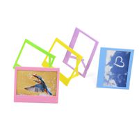 Ngaantyun 5 inch Plastic Colorful & Creative Desktop Stand Photo Frame For Fujifilm Instax Wide 300 Instant Films/Pack of 5pcs (Assorted Colors)