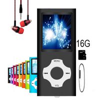 MP3 Player / MP4 Player, MP3 Music Player, Mini USB Port 16GB Memory Slim Classic Digital LCD 1.82'' Screen MP3 Music/Audio/Media Player with FM Radio, Voice Record