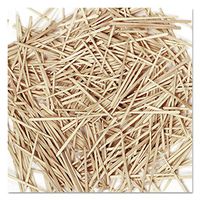 Flat Wood Toothpicks, Wood, Natural, 2500/pack