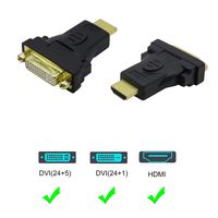 HDMI to DVI Adapter, CABLEDECONN BI-Direction HDMI Male to DVI 24+5 Female (2 Pack) 1080P Converter for Computers Laptops