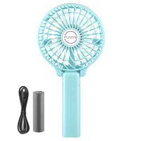 Funme Mini Handheld Fan, USB Desk Fan, Small Personal Portable Table Fan with USB Rechargeable Battery Operated Cooling Folding Electric Fan for Travel Office Room Household Green