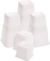 Utopia Bedding Adjustable Bed Furniture Risers - Elevation in Heights 3, 5 or 8 Inch Heavy Duty Risers for Sofa, Table, and Chair - Supports up to 1,300 lbs - (8 Piece Set, White)